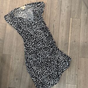 Michael Kors Monochrome Animal Print Mini Dress